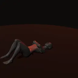 Abdominal completo: posição 1 de 3 (boneco 3D feminino)