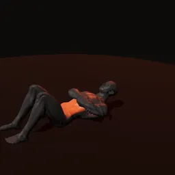 Abdominal completo: posição 2 de 3 (boneco 3D masculino)