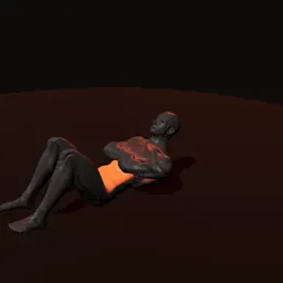 Abdominal completo: posição 3 de 3 (boneco 3D masculino)