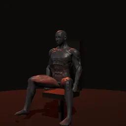 Adução de quadril na máquina: posição 1 de 3 (boneco 3D masculino)
