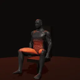 Adução de quadril na máquina: posição 2 de 3 (boneco 3D masculino)