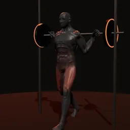 Afundo invertido no Smith: posição 1 de 3 (boneco 3D masculino)