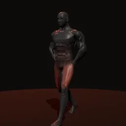 Afundo para frente: posição 1 de 3 (boneco 3D masculino)
