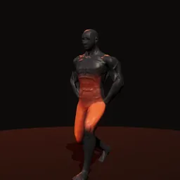 Afundo para frente: posição 2 de 3 (boneco 3D masculino)