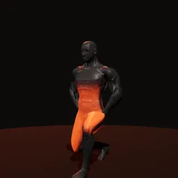 Afundo para frente: posição 3 de 3 (boneco 3D masculino)