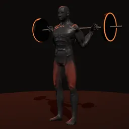 Agachamento base fechada: posição 1 de 3 (boneco 3D masculino)