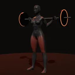 Agachamento no caixote: posição 1 de 3 (boneco 3D feminino)