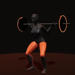 Agachamento no caixote: posição 2 de 3 (boneco 3D feminino)