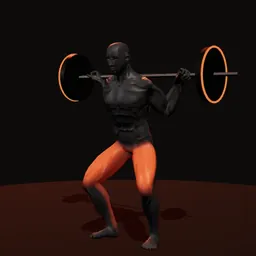 Agachamento no caixote: posição 2 de 3 (boneco 3D masculino)