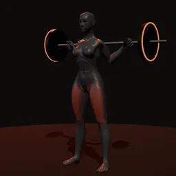 Agachamento no caixote com velocidade: posição 1 de 3 (boneco 3D feminino)