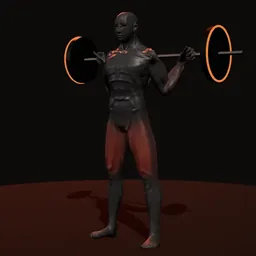 Agachamento invertido no caixote com elástico: posição 1 de 3 (boneco 3D masculino)
