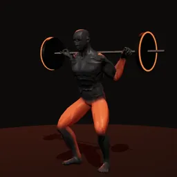 Agachamento invertido no caixote com elástico: posição 2 de 3 (boneco 3D masculino)