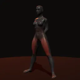 Agachamento plié com halter: posição 1 de 3 (boneco 3D feminino)