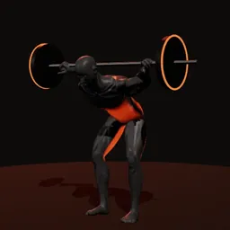 Bom dia na barra suspenso: posição 3 de 3 (boneco 3D masculino)