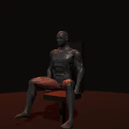 Cadeira adutora: posição 1 de 3 (boneco 3D masculino)