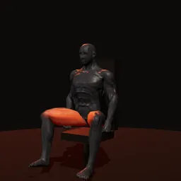 Cadeira adutora: posição 2 de 3 (boneco 3D masculino)