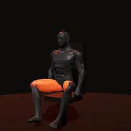 Cadeira adutora: posição 3 de 3 (boneco 3D masculino)