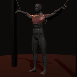 Crossover na polia: posição 1 de 3 (boneco 3D masculino)