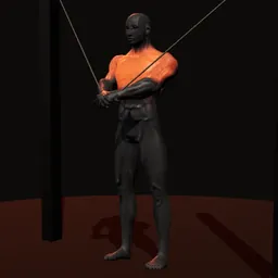 Crossover na polia: posição 3 de 3 (boneco 3D masculino)