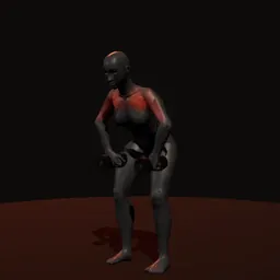 Crucifixo inverso curvado: posição 1 de 3 (boneco 3D feminino)