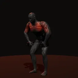 Crucifixo inverso curvado: posição 1 de 3 (boneco 3D masculino)