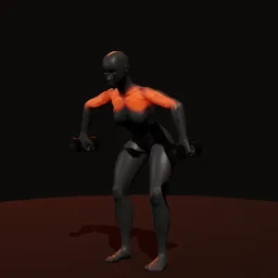 Crucifixo invertido: posição 2 de 3 (boneco 3D feminino)