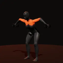 Crucifixo invertido: posição 3 de 3 (boneco 3D feminino)