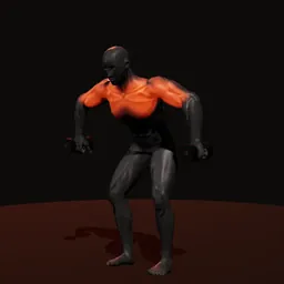Crucifixo invertido: posição 2 de 3 (boneco 3D masculino)