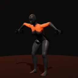 Crucifixo posterior de deltoide: posição 3 de 3 (boneco 3D feminino)