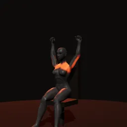 Desenvolvimento na máquina: posição 3 de 3 (boneco 3D feminino)