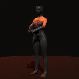 Elevação frontal com anilha: posição 2 de 3 (boneco 3D feminino)