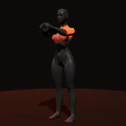 Elevação frontal com anilha: posição 3 de 3 (boneco 3D feminino)