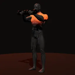 Elevação frontal com halteres: posição 3 de 3 (boneco 3D masculino)