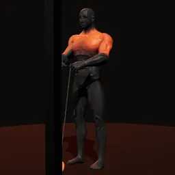 Elevação frontal na polia: posição 2 de 3 (boneco 3D masculino)