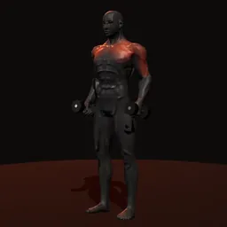 Elevação lateral: posição 1 de 3 (boneco 3D masculino)
