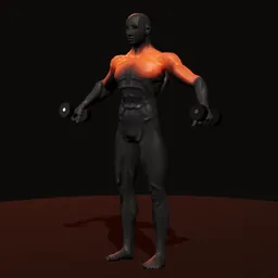 Elevação lateral: posição 2 de 3 (boneco 3D masculino)