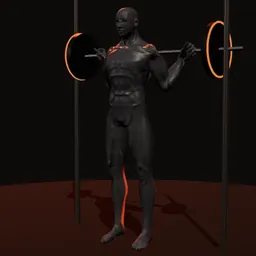 Elevação de panturrilha no Smith: posição 2 de 3 (boneco 3D masculino)