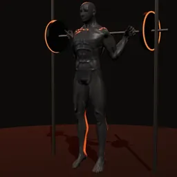 Elevação de panturrilha no Smith: posição 3 de 3 (boneco 3D masculino)