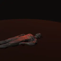 Elevação de pernas deitado: posição 1 de 3 (boneco 3D masculino)