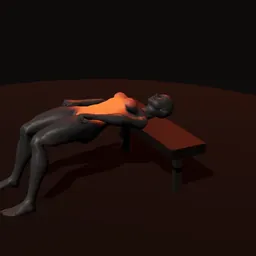 Elevação de quadril com joelhos flexionados: posição 3 de 3 (boneco 3D feminino)