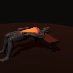 Elevação de quadril com joelhos flexionados: posição 3 de 3 (boneco 3D masculino)