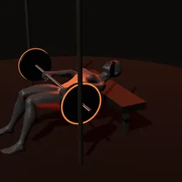 Elevação de quadril no Smith: posição 2 de 3 (boneco 3D feminino)