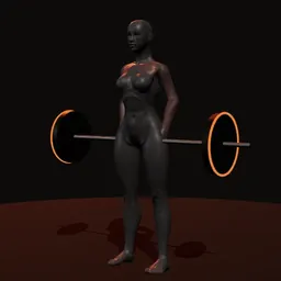 Encolhimento do arranco: posição 1 de 3 (boneco 3D feminino)