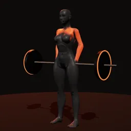 Encolhimento do arranco: posição 3 de 3 (boneco 3D feminino)