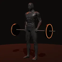 Encolhimento com barra: posição 1 de 3 (boneco 3D masculino)