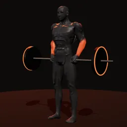 Encolhimento com barra: posição 3 de 3 (boneco 3D masculino)