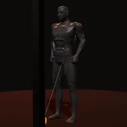 Encolhimento na polia: posição 3 de 3 (boneco 3D masculino)
