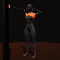 Face pull: posição 3 de 3 (boneco 3D feminino)