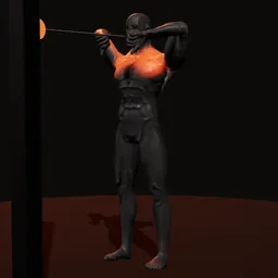 Face pull: posição 2 de 3 (boneco 3D masculino)