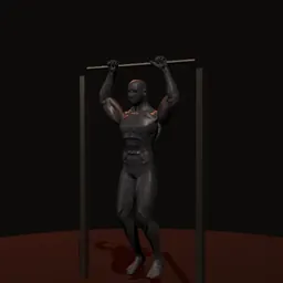 Barra fixa: posição 1 de 3 (boneco 3D masculino)